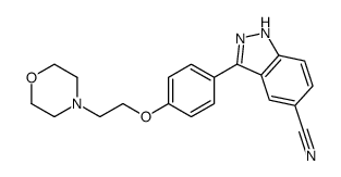 3-[4-[2-(吗啉-4-基)乙氧基]苯基]-1H-吲唑-5-甲腈结构式