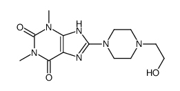 8-[4-(2-hydroxyethyl)piperazin-1-yl]-1,3-dimethyl-7H-purine-2,6-dione结构式