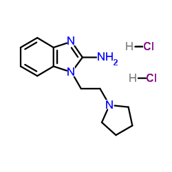 1-[2-(1-Pyrrolidinyl)ethyl]-1H-benzimidazol-2-amine dihydrochloride结构式