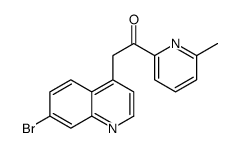 2-(7-溴喹啉-4-基)-1-(6-甲基吡啶-2-基)乙酮结构式