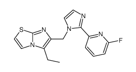 5-ethyl-6-[2-(6-fluoro-pyridin-2-yl)-imidazol-1-ylmethyl]-imidazo[2,1-b]thiazole结构式