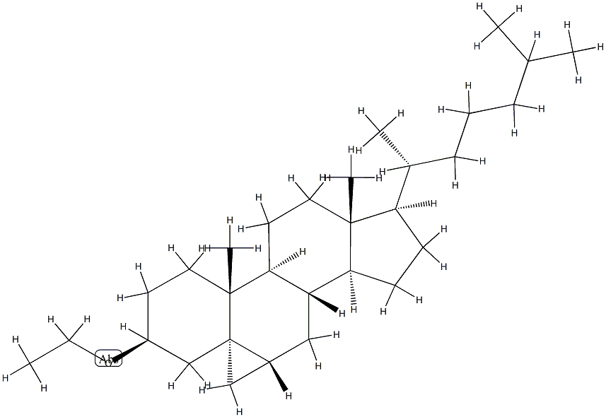 (3β,5α,6β)-3-Ethoxy-3',6-dihydrocyclopropa[5,6]cholestane结构式