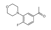 1-(4-fluoro-3-morpholin-4-ylphenyl)ethanone Structure