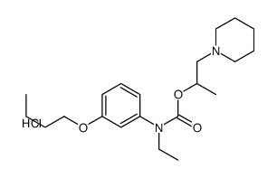 1-piperidin-1-ium-1-ylpropan-2-yl N-(3-butoxyphenyl)-N-ethylcarbamate,chloride Structure