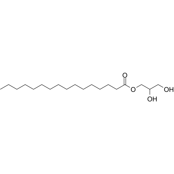 1-棕榈酸单甘油酯结构式
