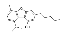 6-Methyl-9-isopropyl-3-pentyldibenzofuran-1-ol结构式