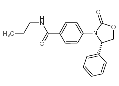 (S)-4-(2-氧代-4-苯基噁唑啉-3-基)-n-丙基苯甲酰胺结构式