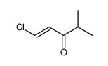 (E)-1-chloro-4-methylpent-1-en-3-one结构式