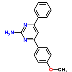4-(4-Methoxyphenyl)-6-phenyl-2-pyrimidinamine structure