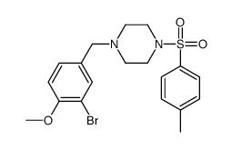 1-[(3-bromo-4-methoxyphenyl)methyl]-4-(4-methylphenyl)sulfonylpiperazine结构式