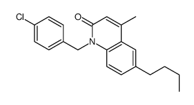 6-butyl-1-[(4-chlorophenyl)methyl]-4-methylquinolin-2-one Structure