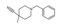 1-benzyl-4-methylpiperidine-4-carbonitrile结构式