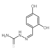 Hydrazinecarbothioamide,2-[(2,4-dihydroxyphenyl)methylene]- Structure