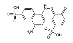 8-amino-5-[2-(6-oxo-3-sulfocyclohexa-2,4-dien-1-ylidene)hydrazinyl]naphthalene-2-sulfonic acid结构式