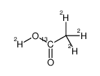 Acetic acid-1-13C,d4 Structure