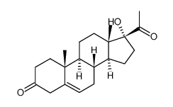17α-hydroxypregn-5-ene-3,20-dione结构式