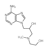 9H-Purine-9-ethanol,6-amino-a-[[(2-hydroxyethyl)methylamino]methyl]-结构式