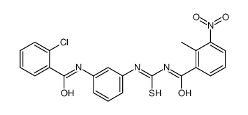 N-[[3-[(2-chlorobenzoyl)amino]phenyl]carbamothioyl]-2-methyl-3-nitrobenzamide Structure