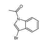 1-乙酰基-3-溴吲哚结构式