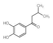 1-(3,4-二羟基苯基)-3-甲基-1-丁酮结构式