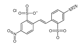 4-[2-(4-nitro-2-sulphophenyl)vinyl]-3-sulphobenzenediazonium chloride结构式