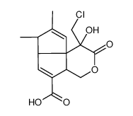 (1S,9aS)-1-Chloromethyl-1,2,4,4aα,6aβ,7-hexahydro-1α-hydroxy-7α,8-dimethyl-2-oxopentaleno[1,6a-c]pyran-5-carboxylic acid结构式