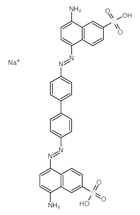 2-Naphthalenesulfonicacid, 5,5'-[4,4'-biphenylylenebis(azo)]bis[8-amino-, disodium salt (8CI) Structure