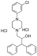 3-(4-(3-氯苯基)哌嗪-1-基)-1,1-二苯基丙-2-醇结构式