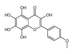 3,5,6,7,8-pentahydroxy-2-(4-methoxyphenyl)chromen-4-one结构式