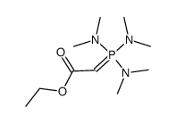 tris(dimethylamino)[(ethoxycarbonyl)methylene]phosphorane Structure