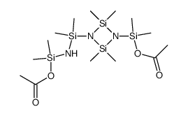 1-(acetoxydimethylsilyl)-3-(3-acetoxy-1,1,3,3-tetramethyldisilazanyl)tetramethylcyclodisilazane结构式