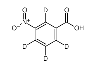间硝基苯甲酸-D4结构式