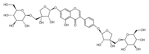 7,4'-di-O-[4-O-β-D-glucopyranosyl-β-D-apiofuranoside] genisteol结构式
