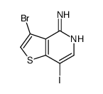 3-溴-7-碘-噻吩并[3,2-c]吡啶-4-胺结构式