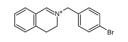 2-(4-bromobenzyl)-3,4-dihydroisoquinolin-2-ium结构式