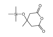 4-methyl-4-trimethylsilyloxyoxane-2,6-dione结构式