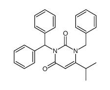 3-Benzhydryl-1-benzyl-6-isopropyl-1H-pyrimidine-2,4-dione Structure