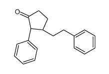 (2S,3S)-2-phenyl-3-(2-phenylethyl)cyclopentan-1-one结构式