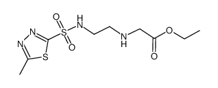 N-[2-(5-methyl-1,3,4-thiadiazole-2-sulfonylamino)-ethyl]-glycine ethyl ester Structure