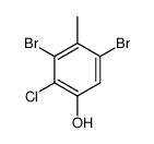 3,5-dibromo-2-chloro-4-methylphenol Structure
