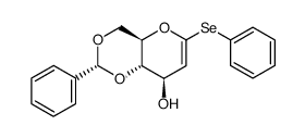 phenyl 4,6-O-benzylidene-1,2-dideoxy-1-seleno-D-arabino-hex-1-enitol结构式