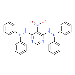 4,6-Bis(2,2-diphenylhydrazino)-5-nitropyrimidine Structure