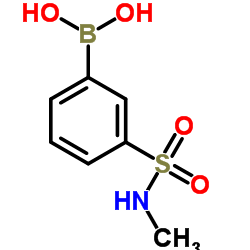 3-(甲基氨磺酰基)苯基硼酸结构式