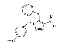 1-(4-Methoxy-benzyl)-5-phenylsulfanyl-1H-[1,2,3]triazole-4-carbonyl chloride Structure