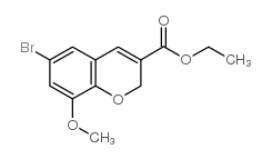 6-溴-8-甲氧基-2H-色烯-3-羧酸乙基酯结构式