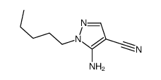 5-amino-1-pentylpyrazole-4-carbonitrile Structure
