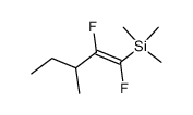(Z)-1,2-difluoro-3-methyl-1-(trimethylsilyl)-1-pentene结构式