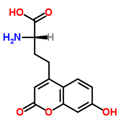 H-4-(7-羟基-4-香豆素基)-Abu-OH结构式