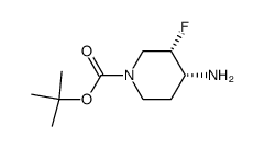 (3S,4R)-tert-butyl 4-amino-3-fluoropiperidine-1-carboxylate Structure