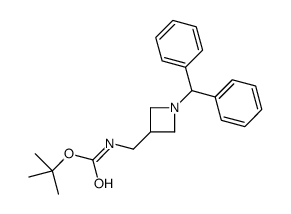 ((1-二苯甲基氮杂环丁烷-3-基)甲基)氨基甲酸叔丁酯结构式